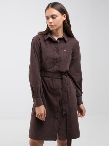 BIG STAR Shirt Dress 'Ayana' in Brown