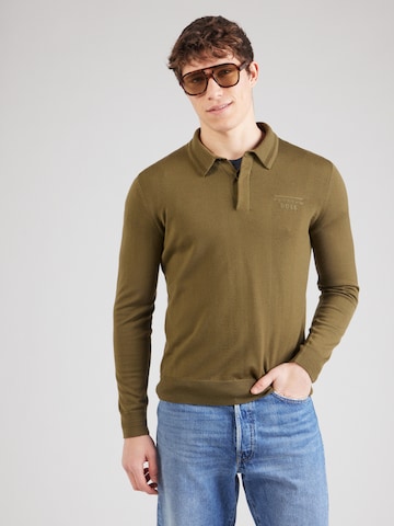 BOSS Sweater 'Benil_PS' in Green: front