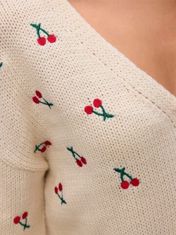 VERO MODA Knit Cardigan 'AWVALLEY' in Beige