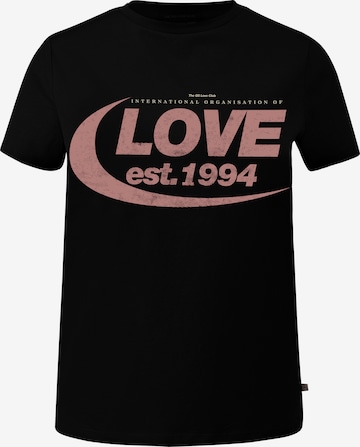 T-shirt QS en noir : devant