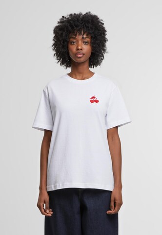 T-shirt 'Heart Cherries' Mister Tee en blanc : devant