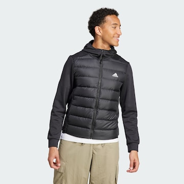 ADIDAS SPORTSWEAR Sports jacket 'Essentials' in Black: front