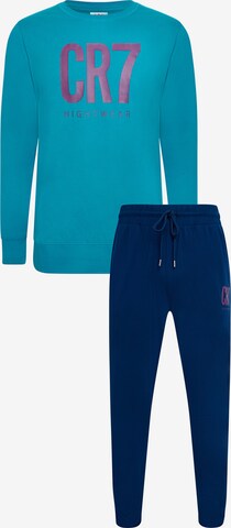 CR7 - Cristiano Ronaldo Pyjama lang ' BASIC ' in Blauw: voorkant