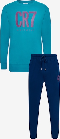 CR7 - Cristiano Ronaldo Pyjama lang ' BASIC ' in Blauw: voorkant