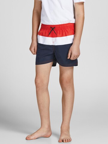 Jack & Jones Junior Szorty kąpielowe 'Crete' w kolorze czerwony: przód