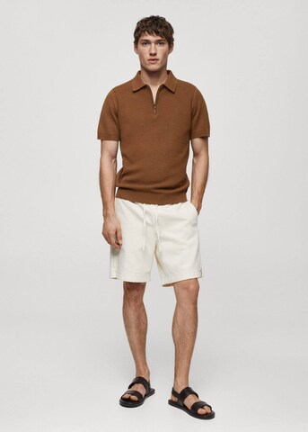 MANGO MAN Shirt 'Canario' in Brown