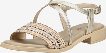 Nero Giardini Sandalen met riem in Beige: voorkant