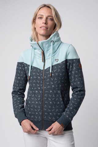 alife & kickin - Sudadera con cremallera 'ValinaAK B' en azul: frente