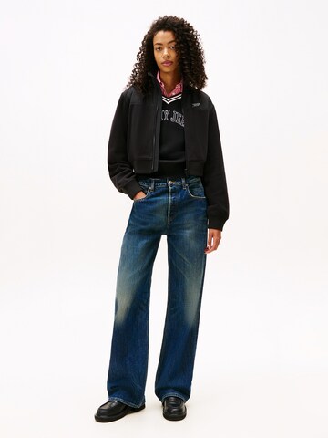 Tommy Jeans Fleece jas in Zwart