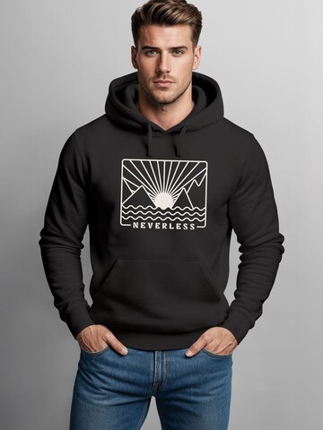 Neverless Sweatshirt 'Sonnenuntergang' in Schwarz