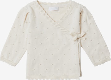 Noppies Knit Cardigan 'Cat' in White: front