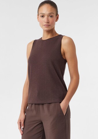 comma casual identity Gebreide top in Bruin: voorkant