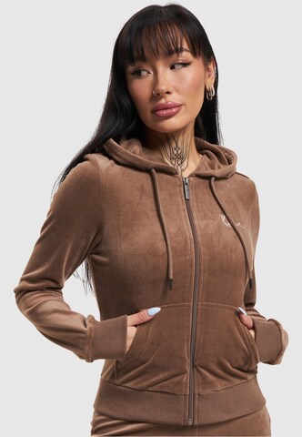 Karl Kani Sweat jacket in Brown: front