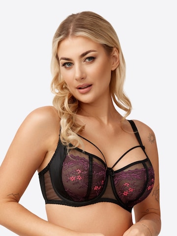Azal T-shirt Bra 'Otylia' in Purple: front