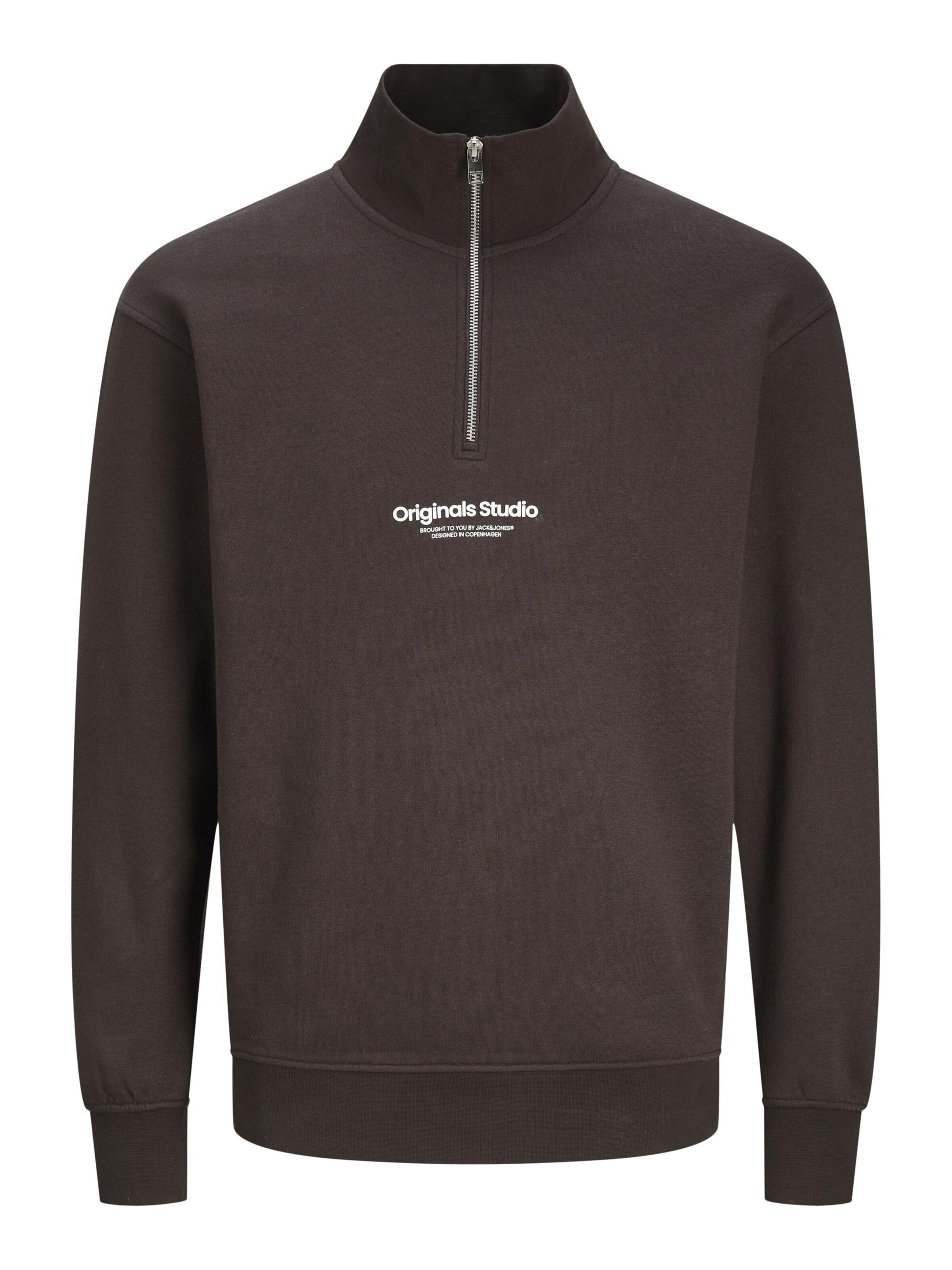 JACK & JONES Sweatshirt in Bruin: voorkant
