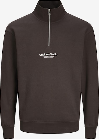 JACK & JONES Sweatshirt in Bruin: voorkant