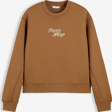 Bluză de molton de la TOMMY HILFIGER pe maro: față
