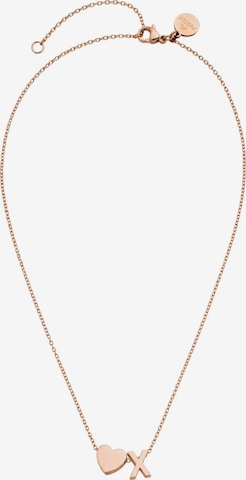 PURELEI - Cadena 'Letter Heart X' en oro: frente
