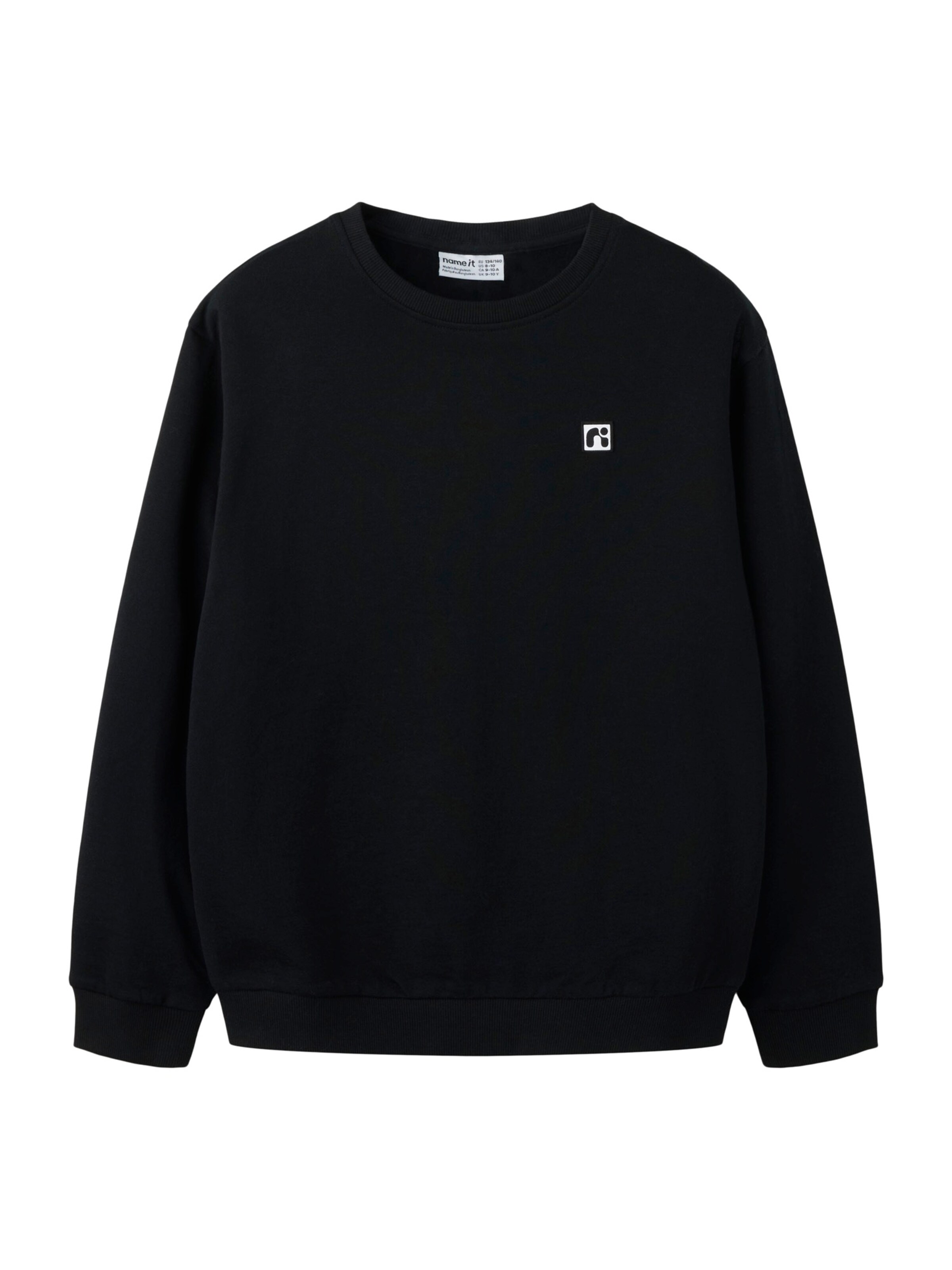 NAME IT Sweatshirt 'NKMFLO' in Black: front