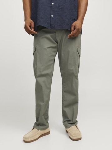 Jack & Jones Plus Regular Hose 'STACE SUMMER' in Grün: Vorderseite