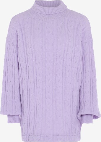 aleva Oversized Sweater in Purple: front