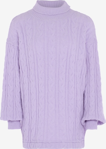 Pull-over oversize aleva en violet : devant