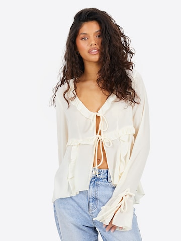 BRAVE SOUL Blouse in Wit: voorkant