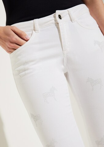 COMMA Skinny Hose in Weiß