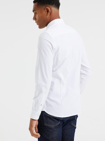 WE Fashion Slim fit Button Up Shirt in White