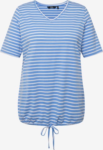 T-shirt Ulla Popken en bleu : devant