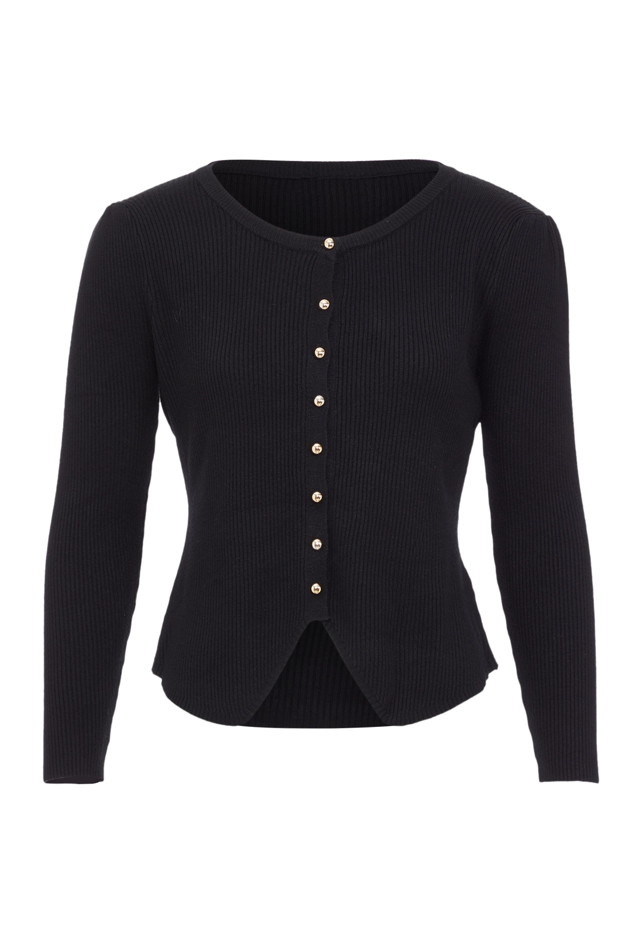 VERNOLE Knit cardigan in Black: front