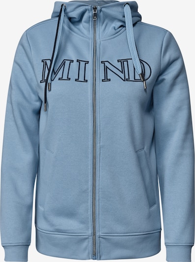 CECIL Sweatjacke mit Wording Artwork in XXXL in hellblau, Produktansicht