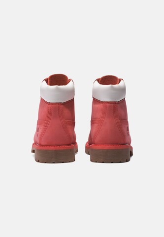 TIMBERLAND Lace-Up Ankle Boots in Red