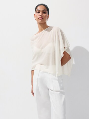 MANGO Cape 'ARGON' in White: front
