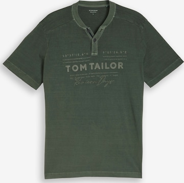T-Shirt TOM TAILOR en vert : devant