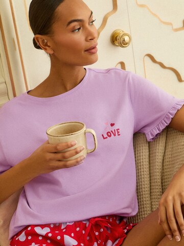 love & roses Shorty in Purple