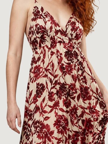 I AM Jurk 'Abito Viscosa Floreale 26231' in Rood