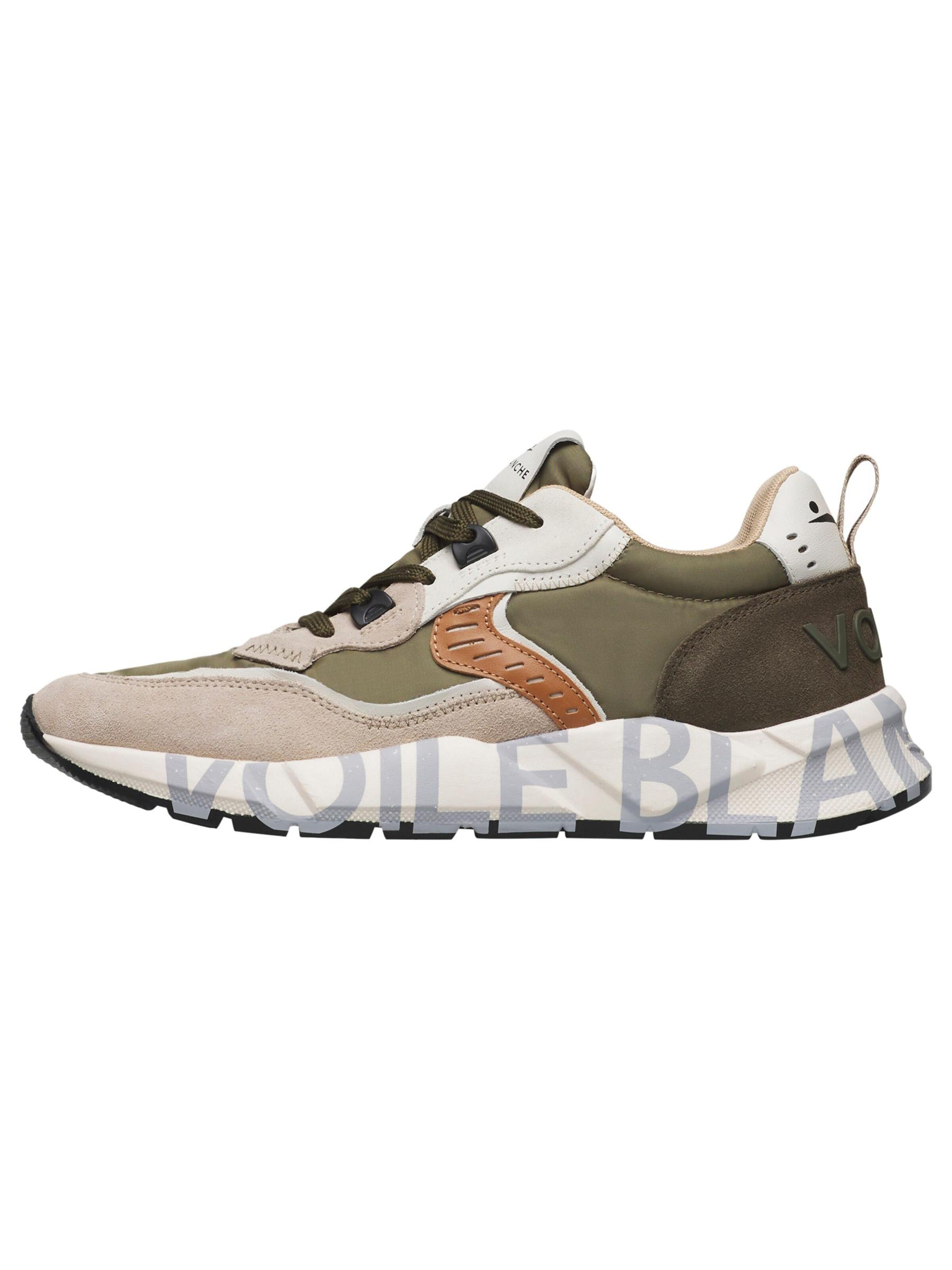 Voile blanche Platform trainers 'CLUB01.' in Green: front