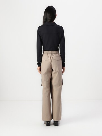 KARL LAGERFELD JEANS Loosefit Παντελόνι cargo σε μπεζ: πίσω