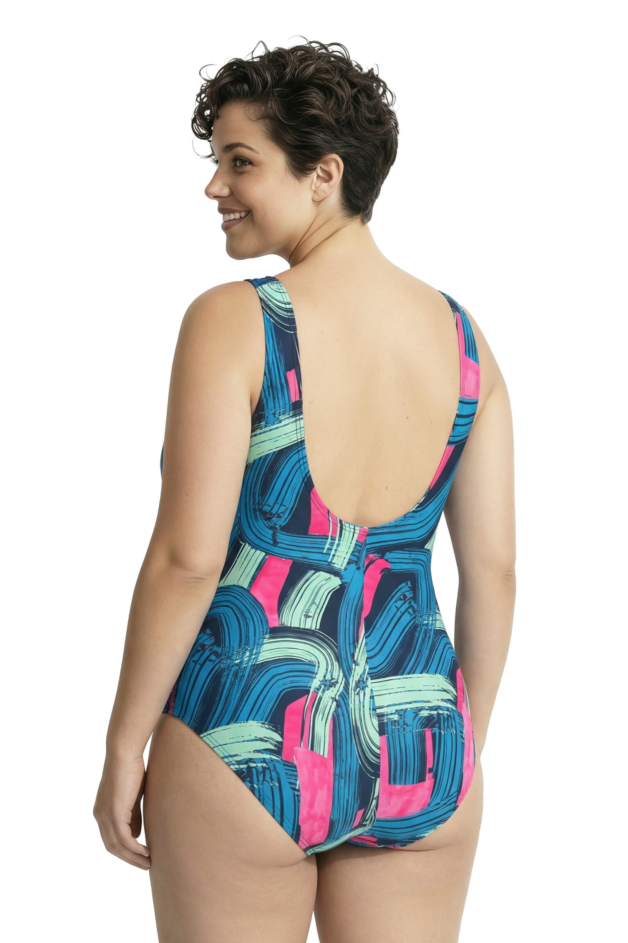 Ulla Popken Badpak in Blauw