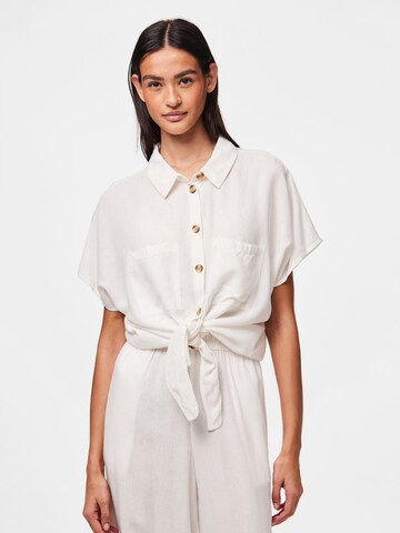 PIECES Blouse 'PCPia' in Wit: voorkant