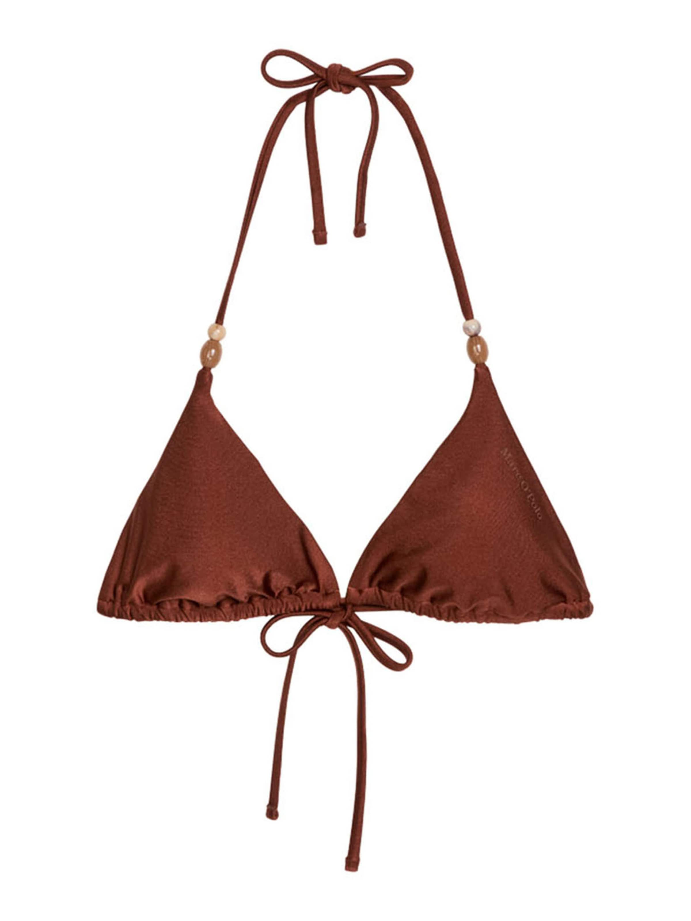 Marc O'Polo Triangel Triangel-Bikini-Top ' Shiny ' in Braun: Vorderseite