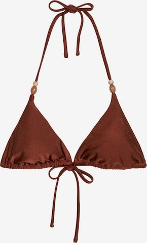 Marc O'Polo Triangel-Bikini-Top ' Shiny ' in Braun: Vorderseite