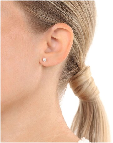 AMOR Earrings 'Amor Paar' in White: front