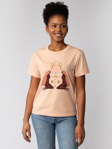 Watapparel Shirt 'Love And Flex' in Oranje: voorkant
