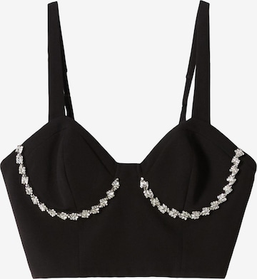 Bershka Top in Zwart: voorkant