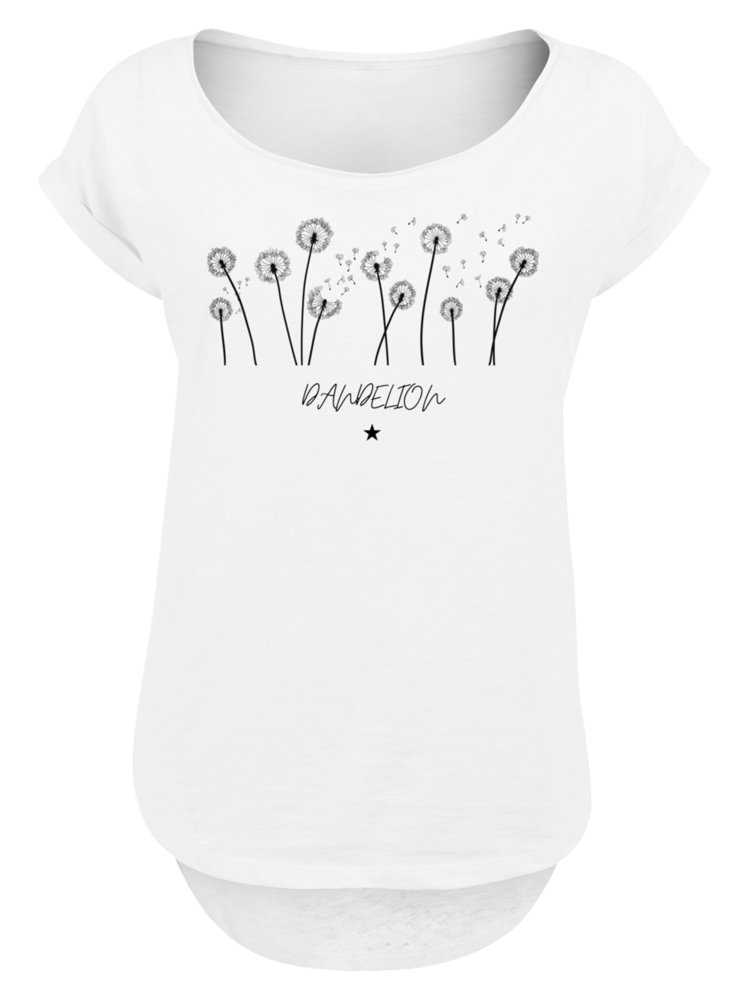 F4NT4STIC Shirt 'Dandelion Blume' in Wit: voorkant