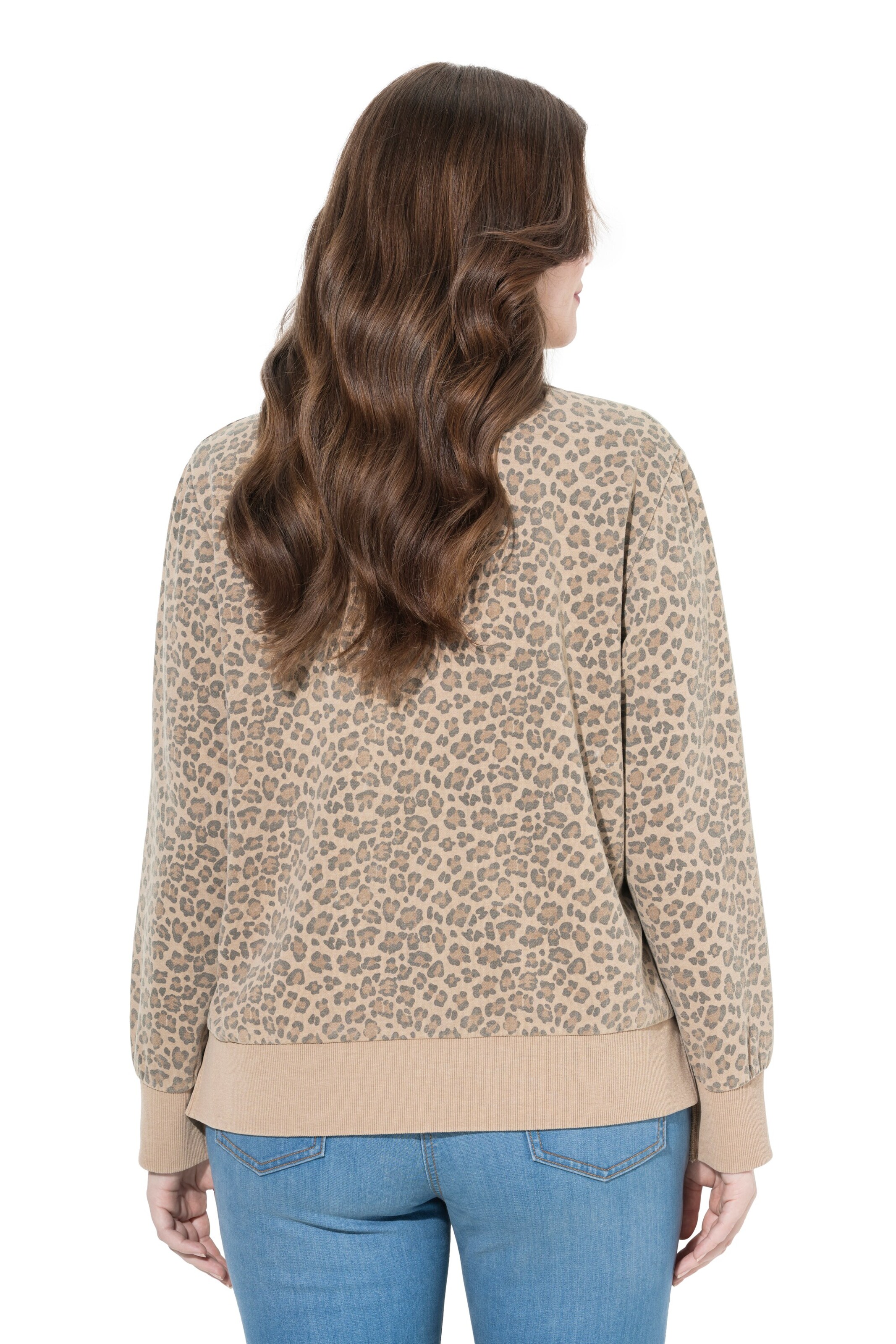 Ulla Popken Jopa na zadrgo | rjava barva