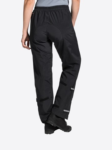 VAUDE Regular Outdoorbroek 'Yaras Rain P III' in Zwart