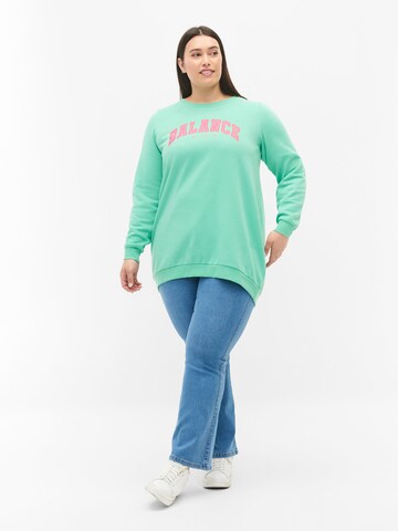 Zizzi Sweatshirt 'Kathleen' in Groen
